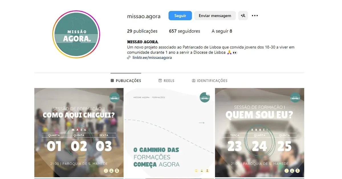 Missão Agora Instagram
