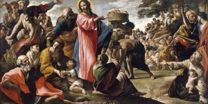 O milagre dos pães e dos peixes de Giovanni Lanfranco (1624-1625)