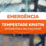 Campanha solidária tempestade Kristin