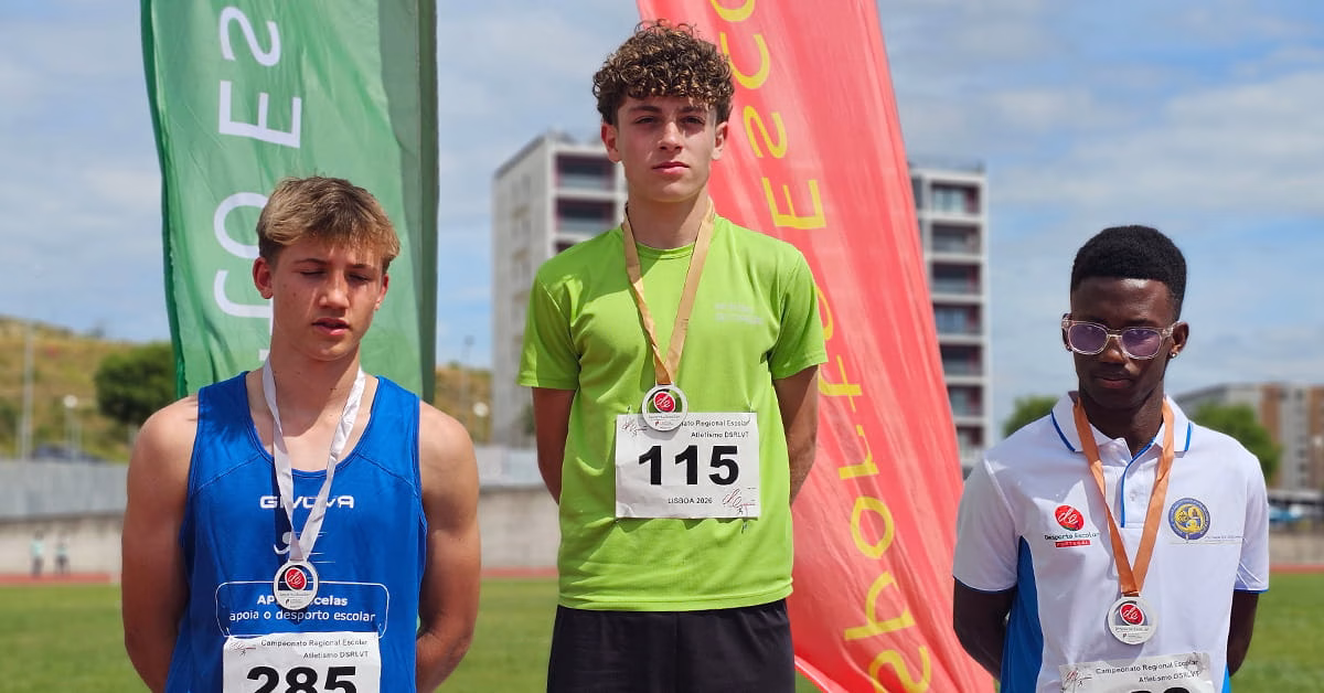 Aluno dos Salesianos de Manique é Campeão Regional de Salto em Comprimento e Corrida de Velocidade