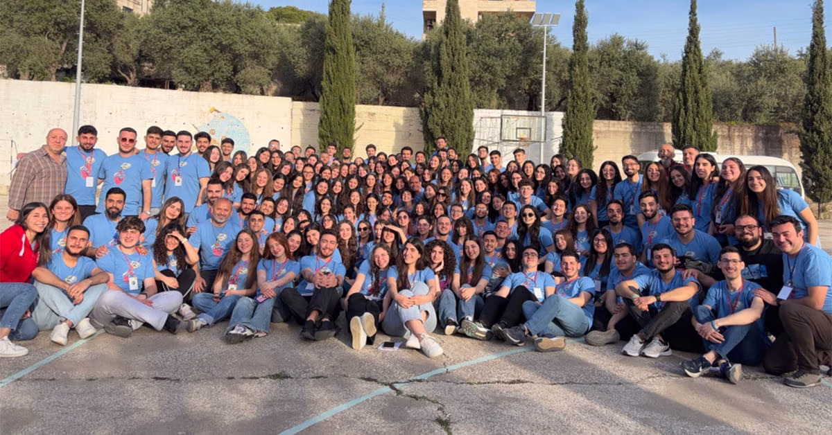 Jovens sírios juntos no Encontro MJS