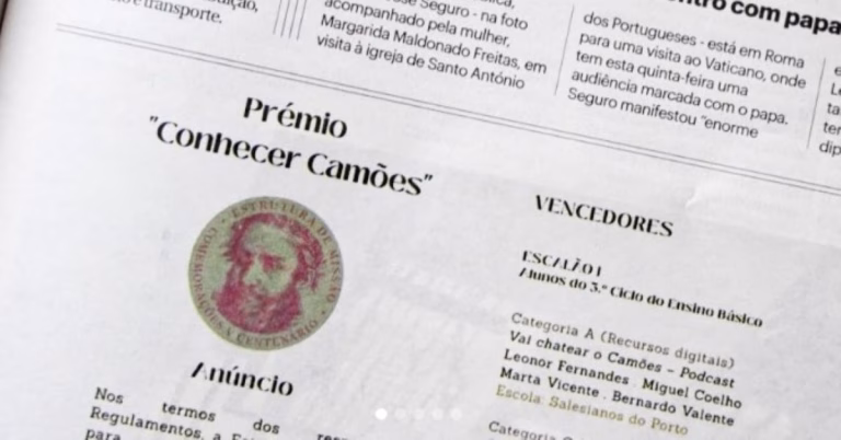 Alunos dos Salesianos do Porto distinguidos no Prémio “Conhecer Camões”